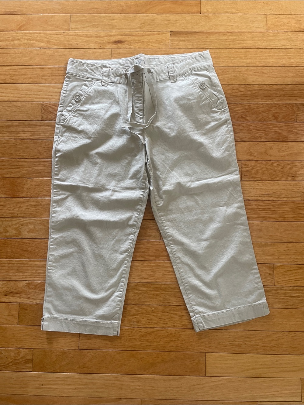 LOFT Crop Drawstring Chinos